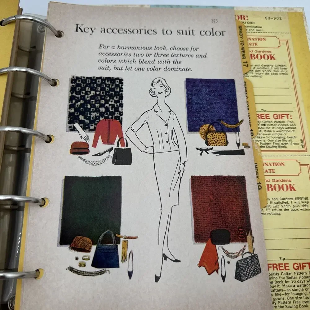 Vintage 1970 Better Homes & Gardens Sewing Book 5 Ring Binder
